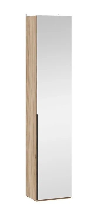 Шкаф для белья с зеркальной дверью Порто  яблоня беллуно графит софт СМ-393.07.212
