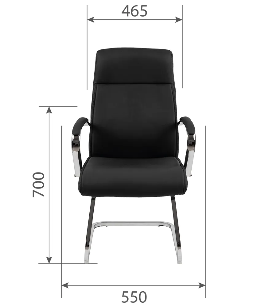 Кресло для посетителей CHAIRMAN CH853 черный