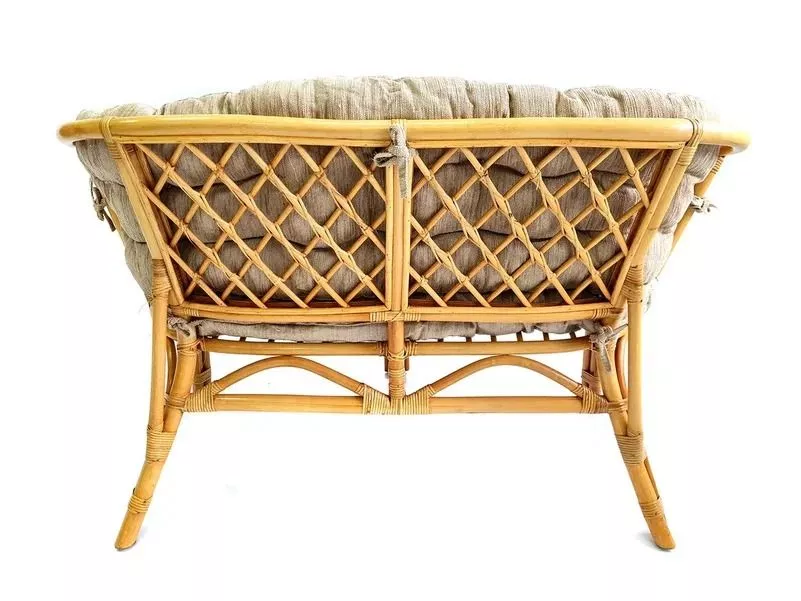 Комплект мебели из ротанга Багама с диваном мед (подушки шенилл полные светлые)