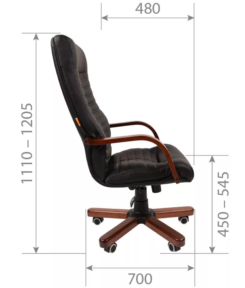 Кресло для руководителя CHAIRMAN 480 WD N с высокой спинкой и механизмом качания бежевый