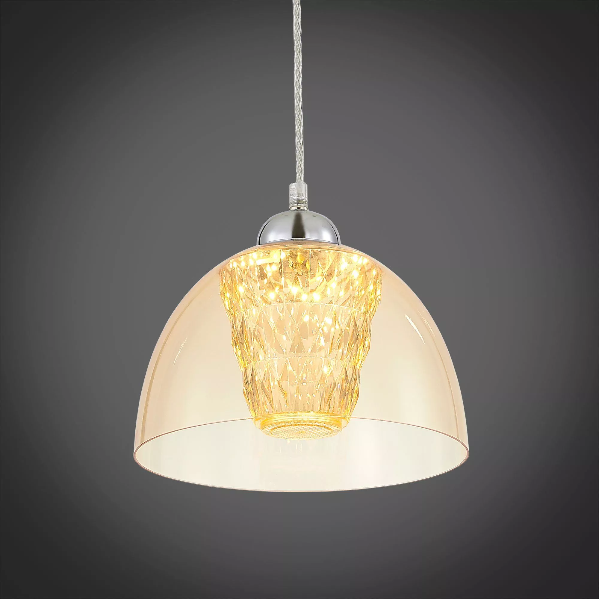 Потолочный подвесной светильник Топаз желтый Citilux CL717112