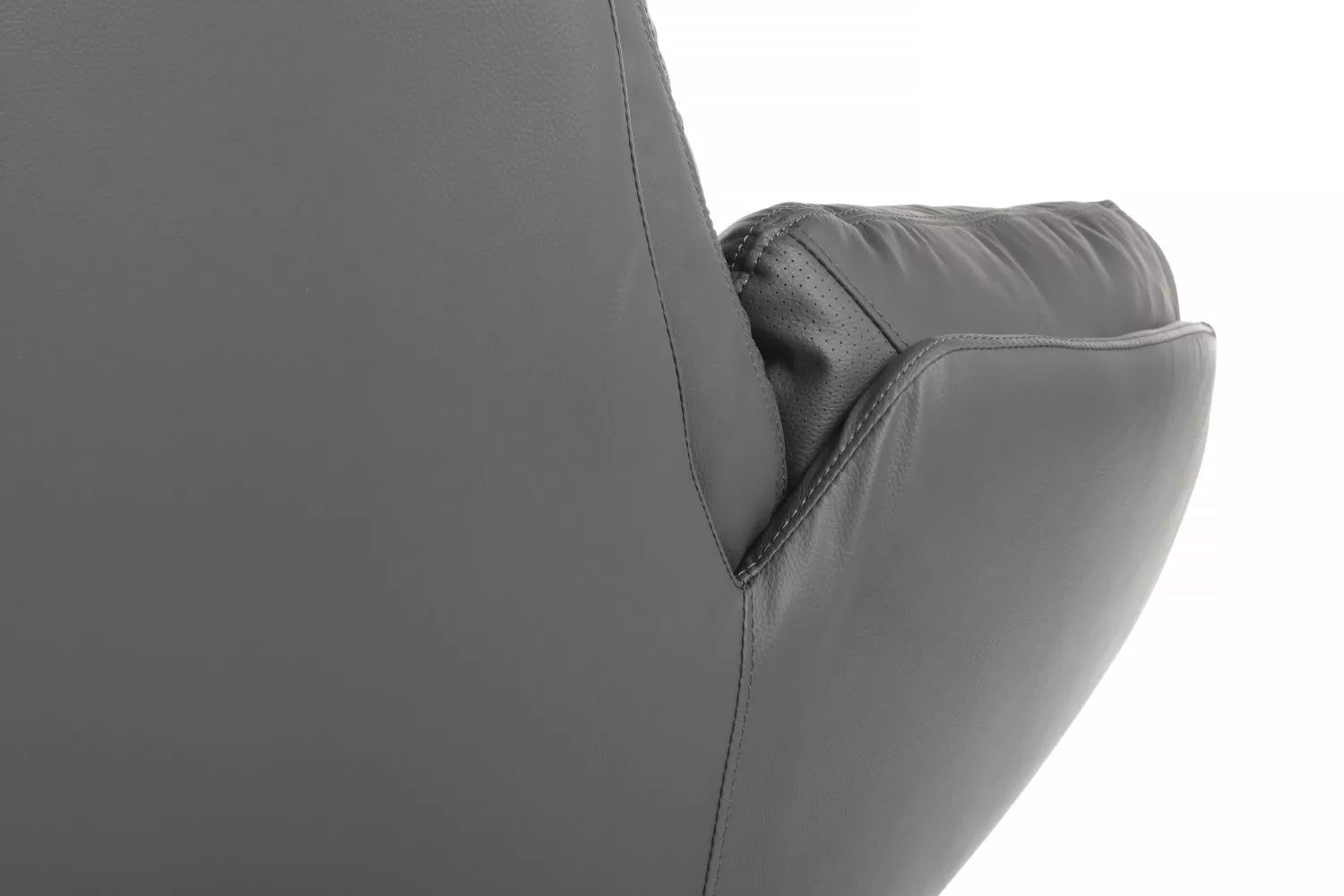 Кресло руководителя из натуральной кожи RIVA DESIGN Marco LS-262A серый