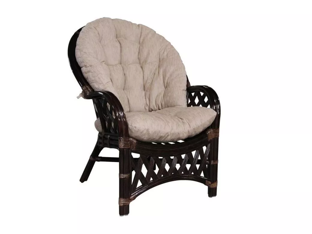Кресло из ротанга Черчилль (Рузвельт) темно-коричневый