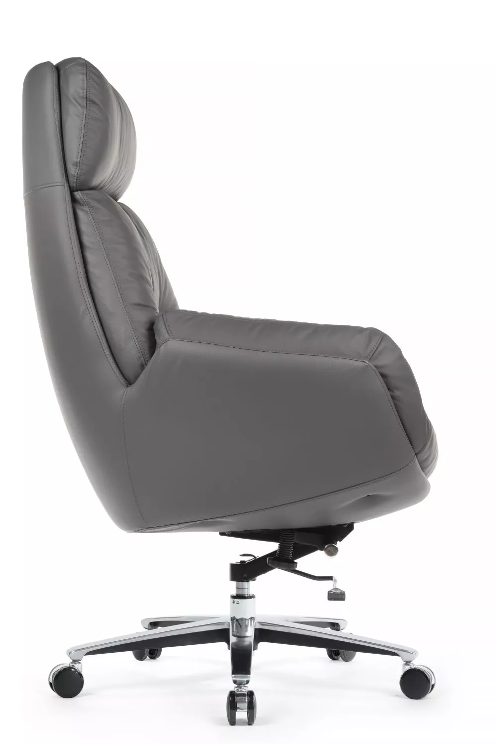 Кресло руководителя из натуральной кожи RIVA DESIGN Marco LS-262A серый