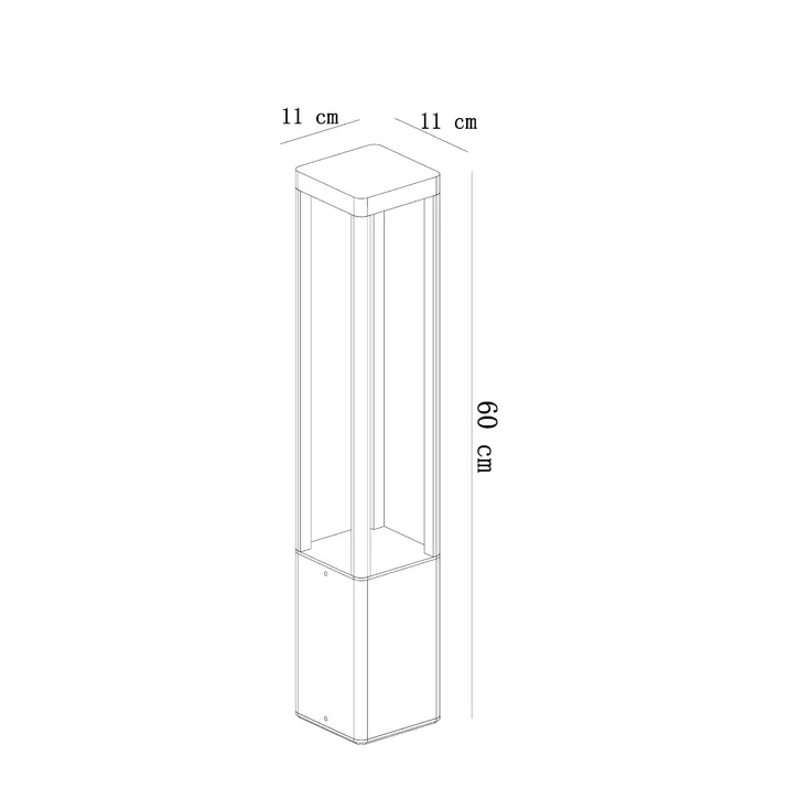 Садово-парковый фонарь ARTE LAMP PHERKAD A2726PA-1BK