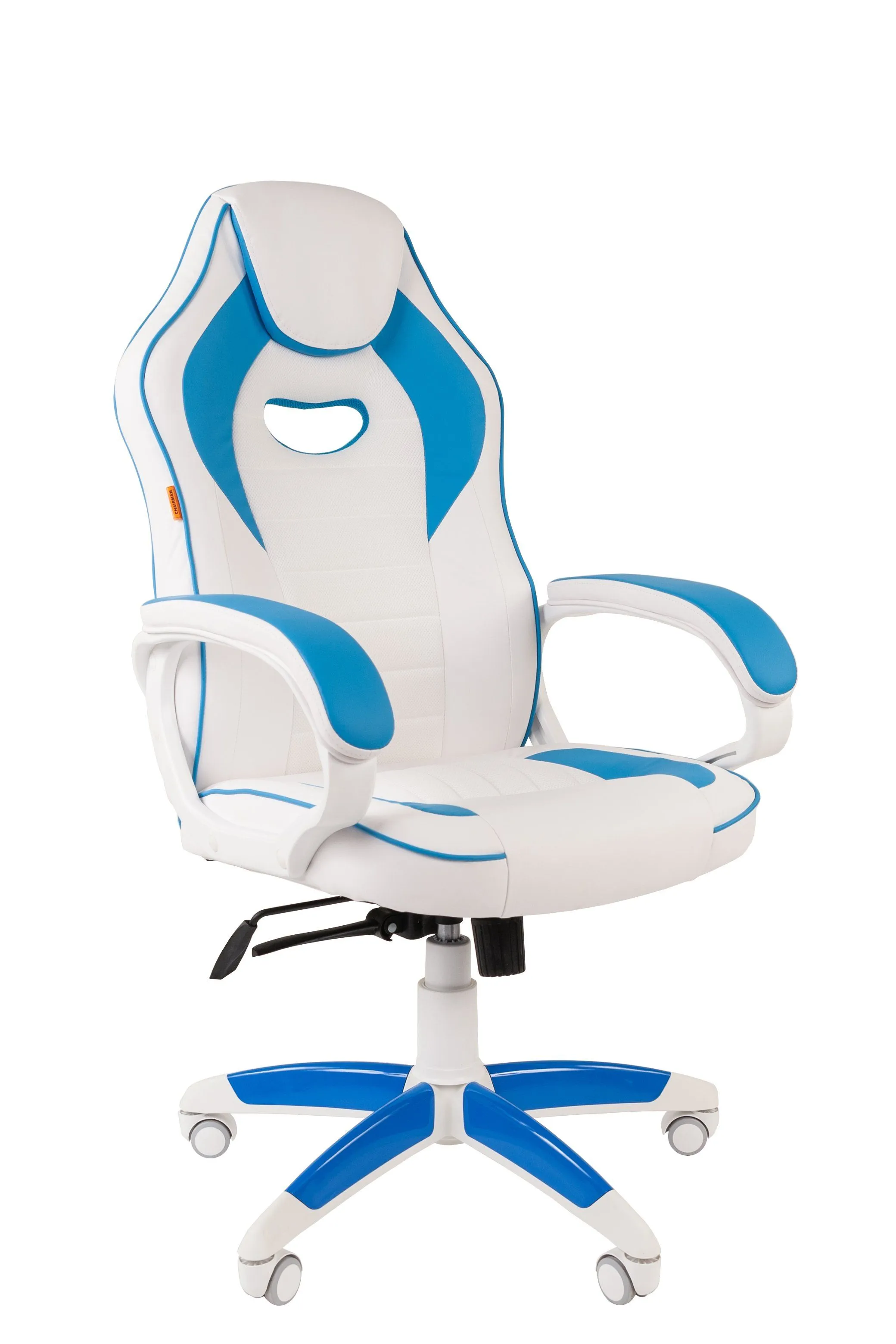 Игровое кресло Chairman GAME 16 белый пластик голубой