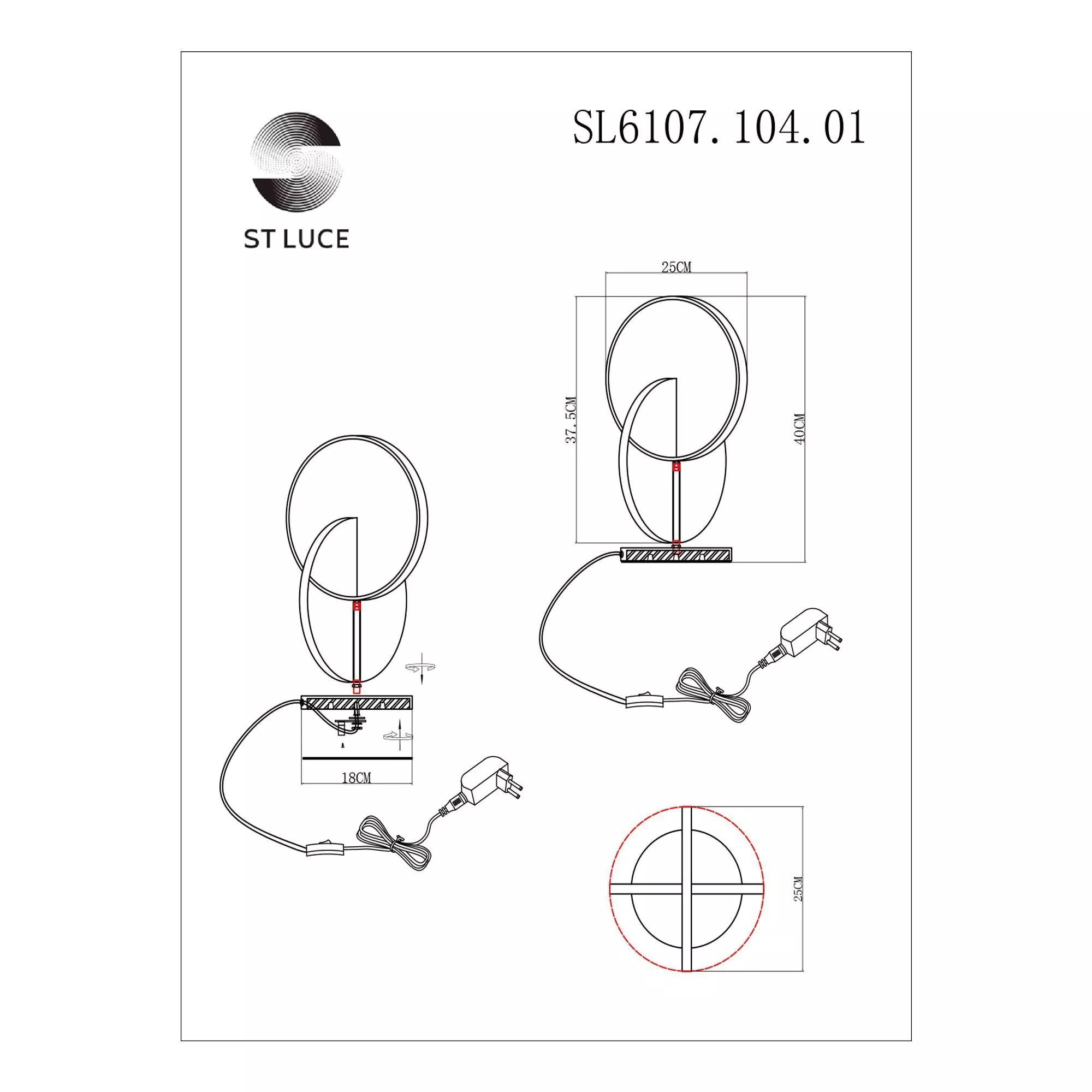 Лампа настольная ST LUCE Eclisse SL6107.104.01