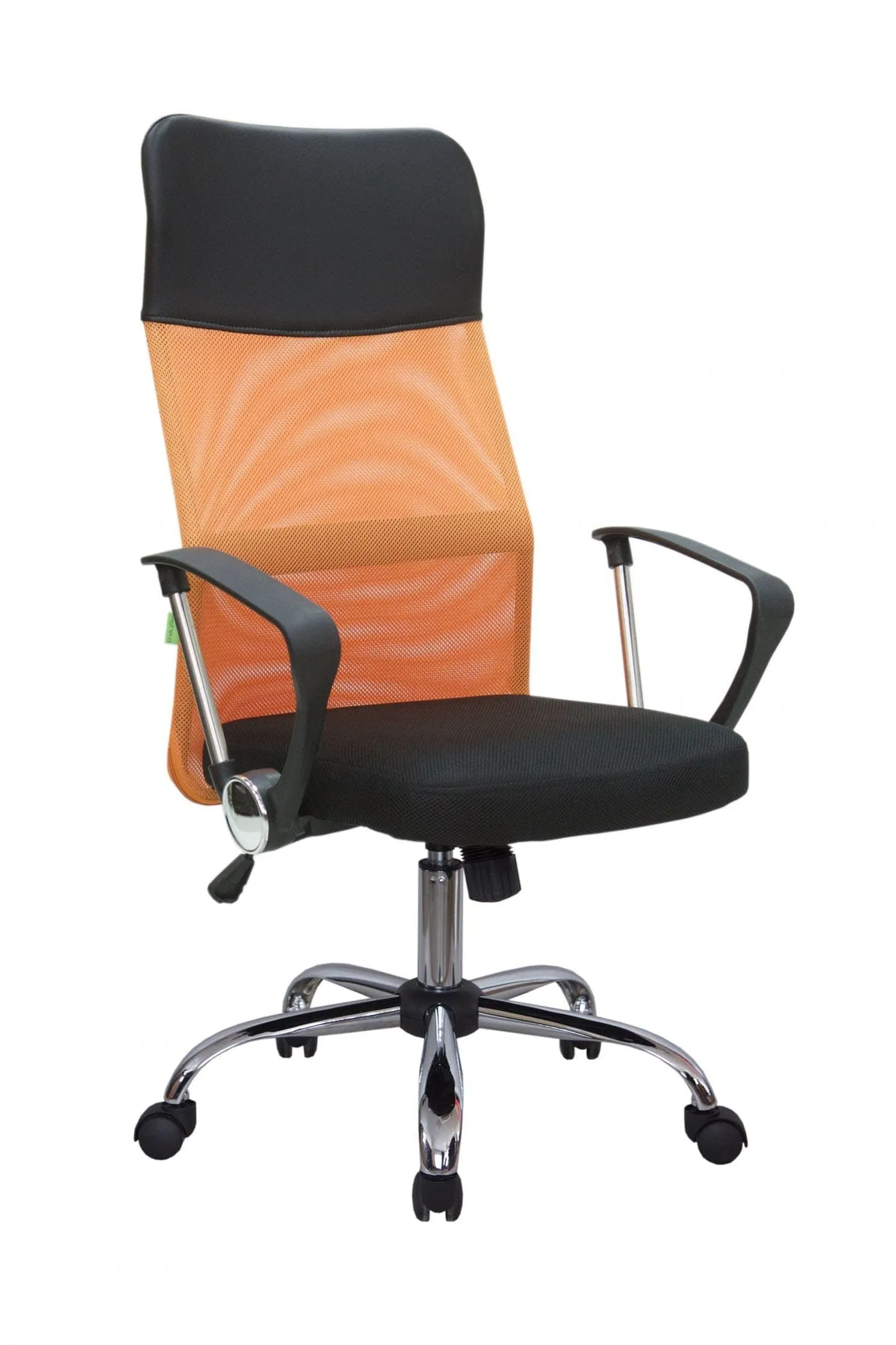 Кресло для персонала Riva Chair Smart 8074 (подголовник - экокожа) оранжевый / черный