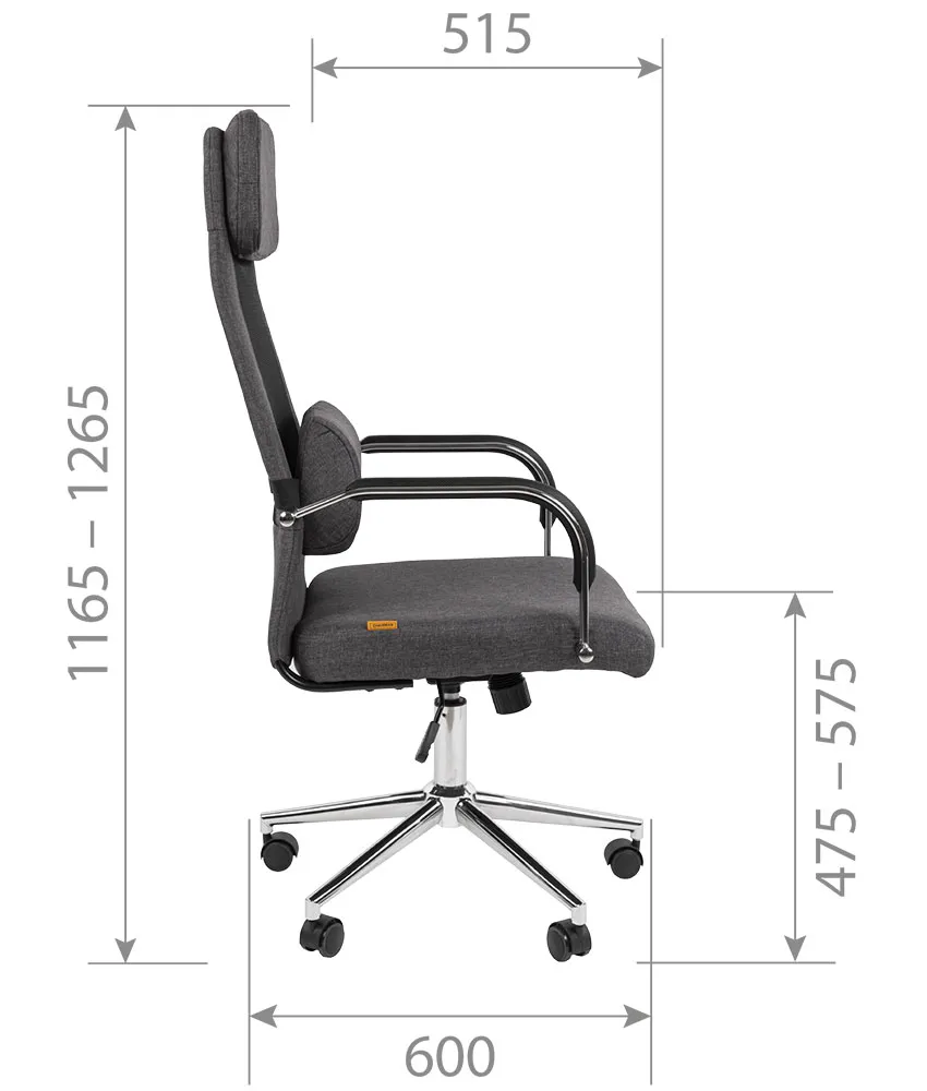Кресло руководителя CHAIRMAN CH620 темно-серый с поясничной поддержкой
