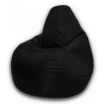 Кресло-мешок Груша M оксфорд черный