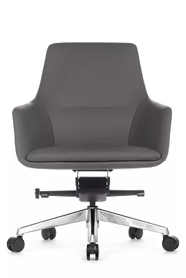 Офисное кресло из натуральной кожи RIVA DESIGN Soul-M (B1908) антрацит