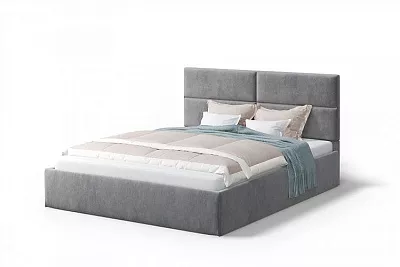 Кровать без основания Сити 120 см NEO 25 велюр серый МЛК
