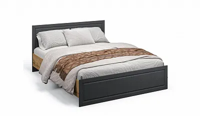 Двуспальная кровать 160 см Лацио Сканди вотан графит