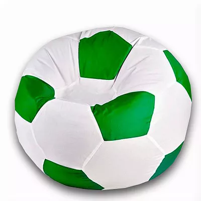 Кресло-мешок Мяч 100 оксфорд белый зеленый