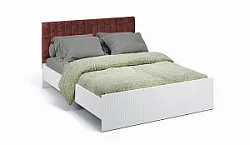 Двуспальная кровать 160 см с мягким изголовьем Миа