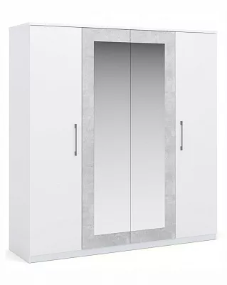 Шкаф 4-дверный Аврора Белый Ателье светлый
