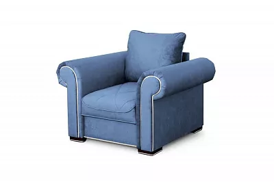 Кресло Цезарь флок антивандальный синий