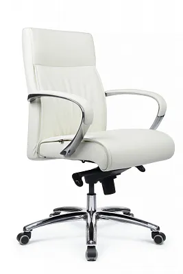 Конференц кресло RIVA DESIGN Gaston-SF 9364 натуральная кожа Белый