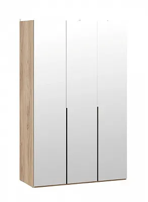 Шкаф для одежды с зеркальными дверями Порто яблоня беллуно графит софт СМ-393.07.111