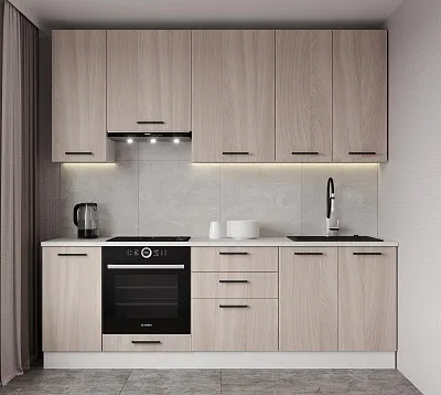 Кухонный гарнитур Шимо 2400 Sanvut МДФ высокий верхний шкаф 950 мм
