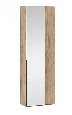 Шкаф для одежды угловой с зеркальной дверью Порто яблоня беллуно графит софт СМ-393.07.232