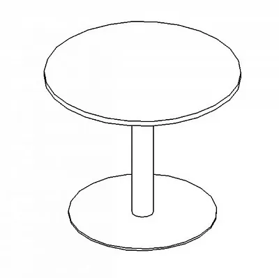Стол для переговоров круглый на опоре-колонне 90x90x73,9 на металлокаркасе А4 ХР 141