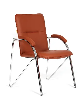 Кресло для посетителей Chairman 850 коричневый экокожа