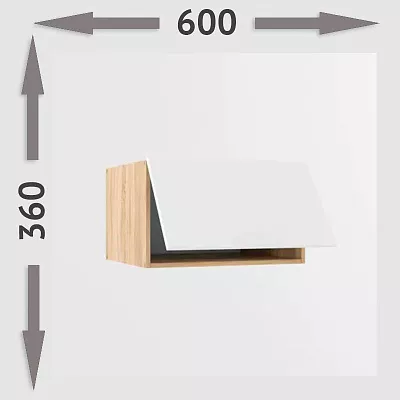 Шкаф навесной В 600 1 софт глубокий Тальк 2 кат (h=360)