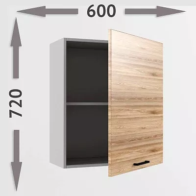 Шкаф навесной В 600 1дв 1кат (h=720)