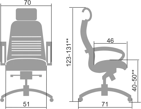 Кресло для руководителя SAMURAI KL-2.04 MPES Белый лебедь