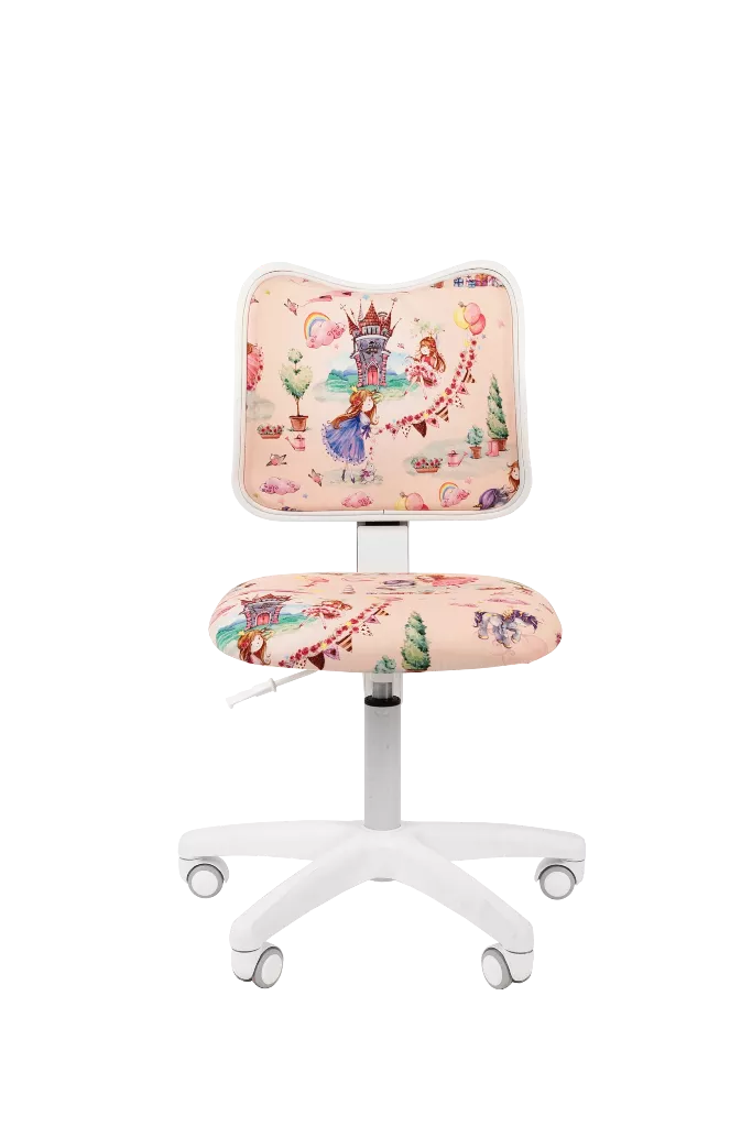 Детский компьютерный стул Chairman KIDS 102 белый пластик принцесса