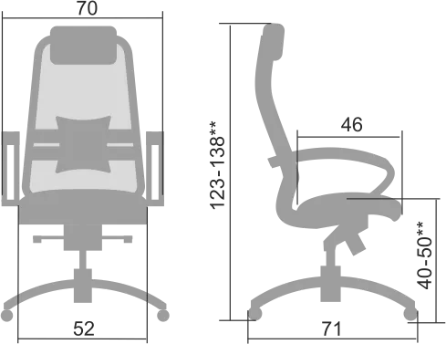 Эргономичное кресло SAMURAI S-1.04 MPES Темно-коричневый
