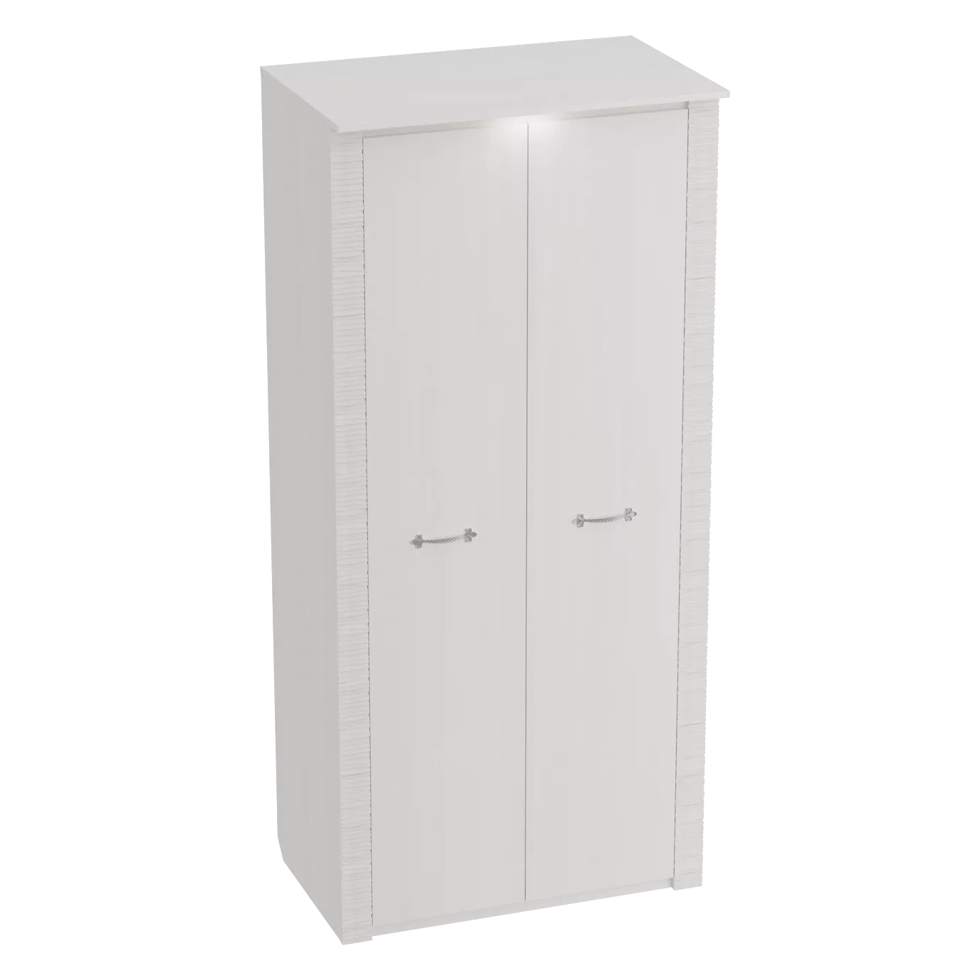Шкаф 2-дверный с подсветкой Элана Бодега белая (глубина 65 см)