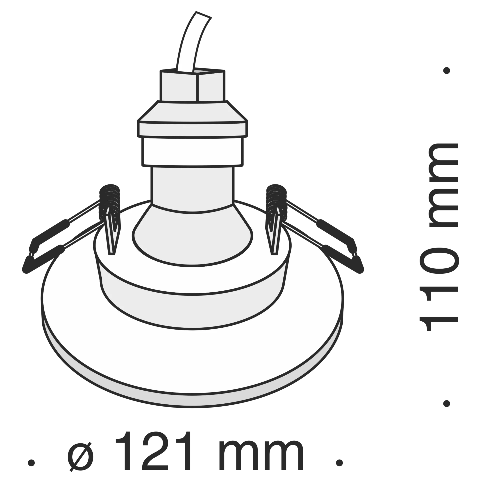 Точечный встраиваемый светильник Maytoni Technical Gyps Modern DL004-1-01-W