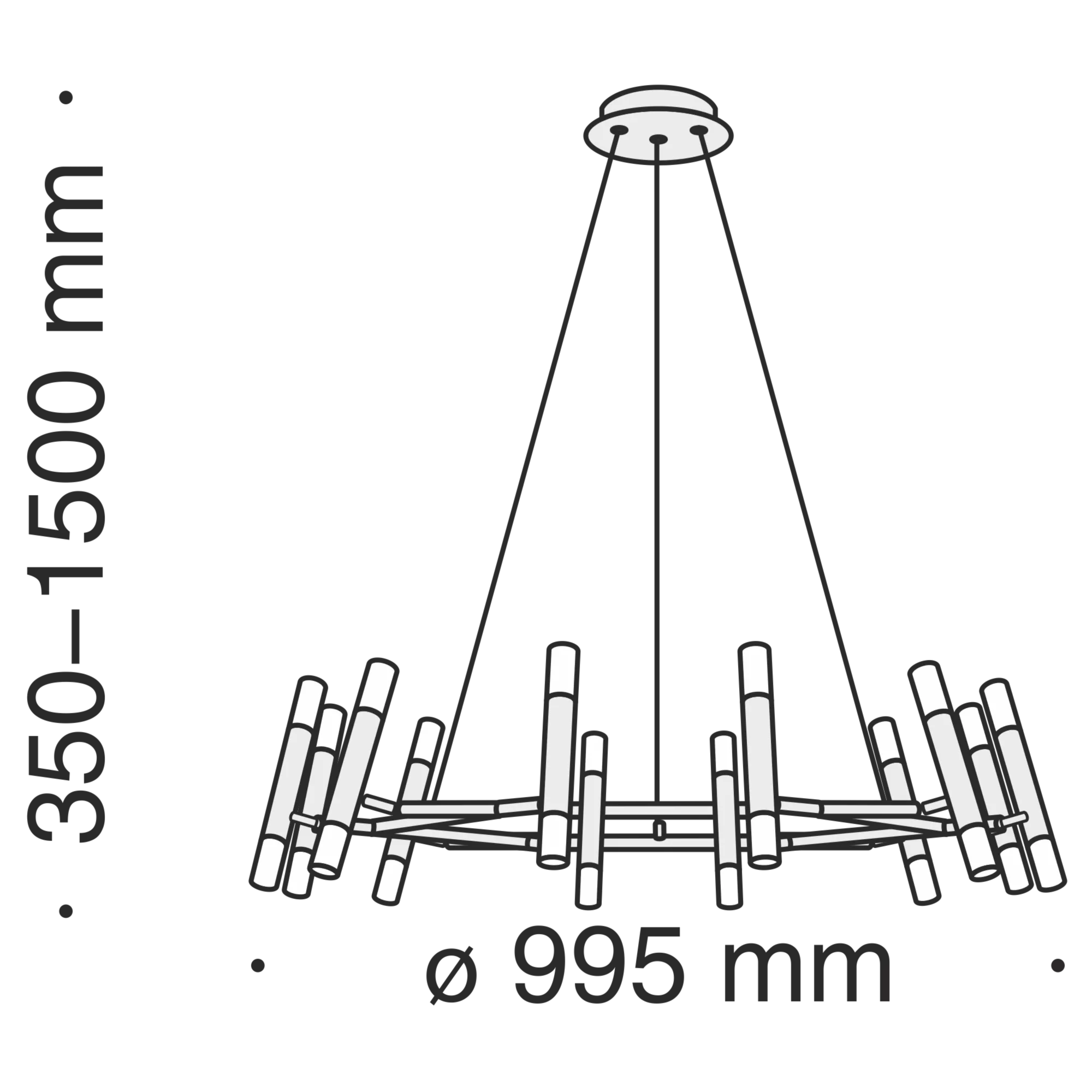 Подвесная люстра Maytoni Vigo MOD031PL-24B