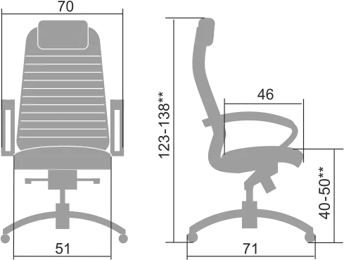 Кресло для руководителя SAMURAI KL-1.04 MPES Белый лебедь