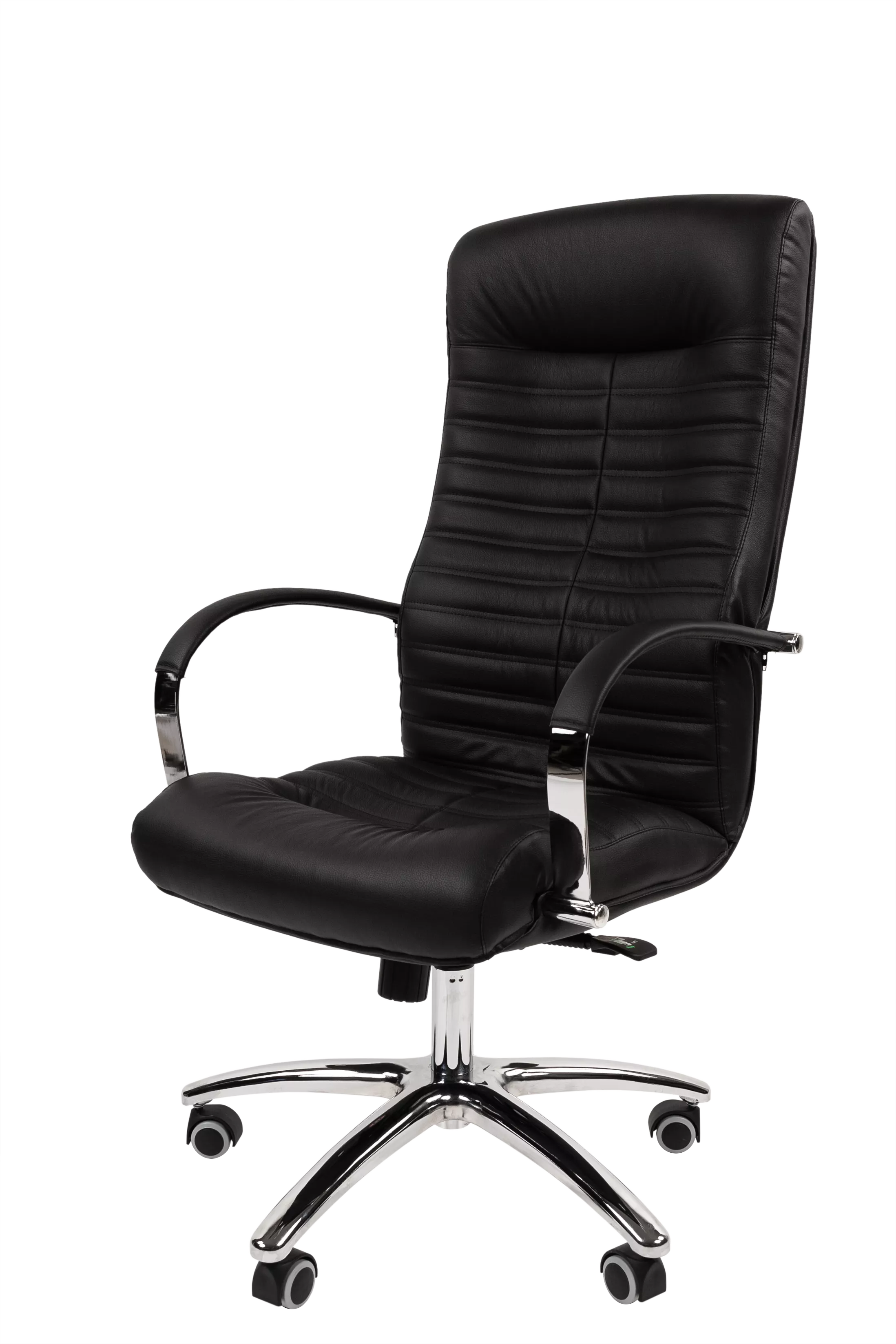 Кресло для руководителя усиленное (до 150 кг) CHAIRMAN 480 N кожа черный