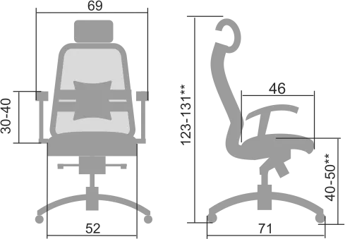 Эргономичное кресло SAMURAI S-3.04 Черный плюс