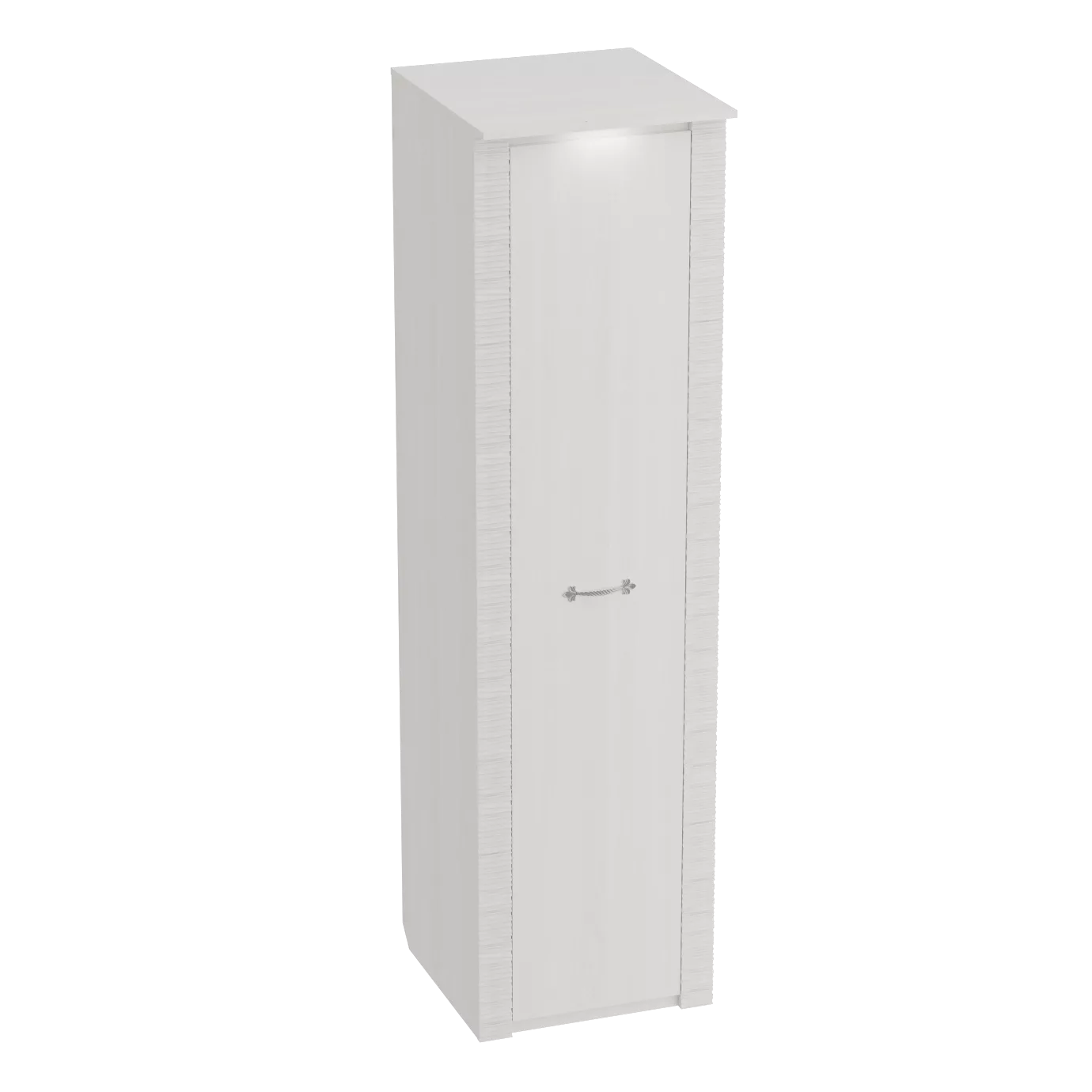 Шкаф 1-дверный с подсветкой Элана Бодега белая (глубина 65 см)