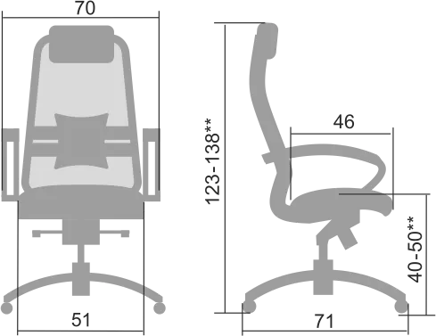 Эргономичное кресло SAMURAI SL-1.04 MPES Черный плюс