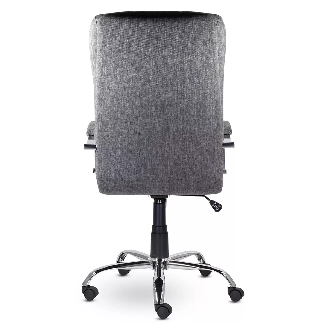 Кресло для руководителя Атлант В хром ткань Moderno серый