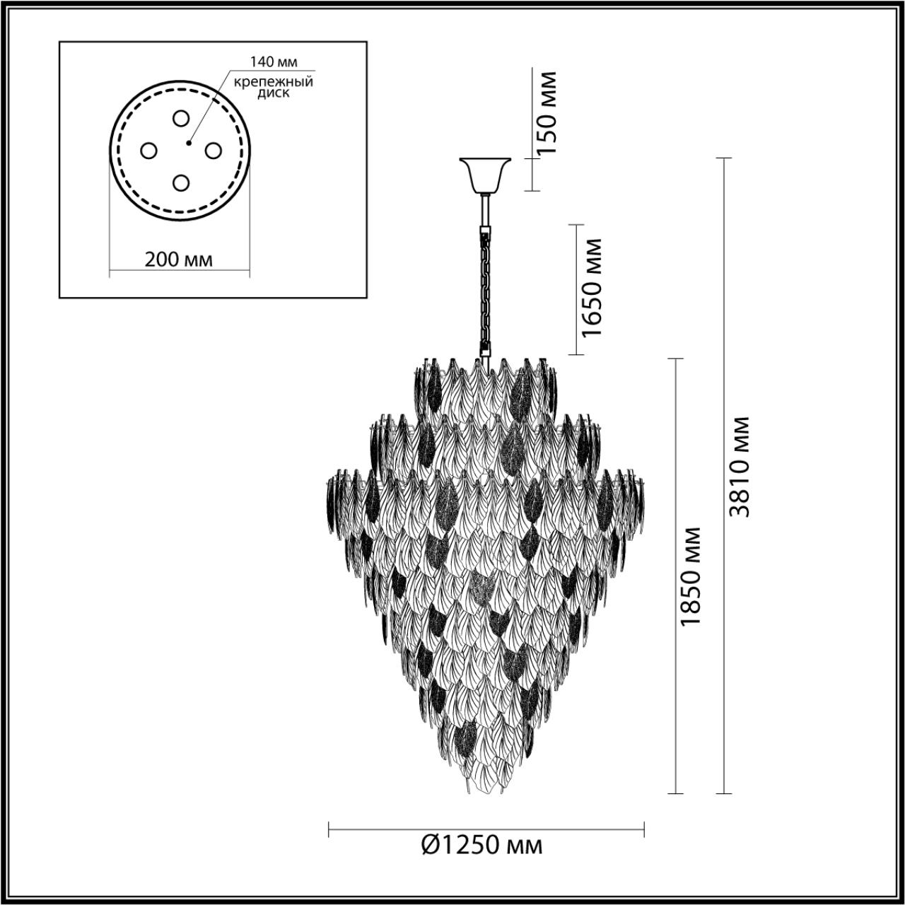 Подвесная люстра ODEON LIGHT LACE 5052/86