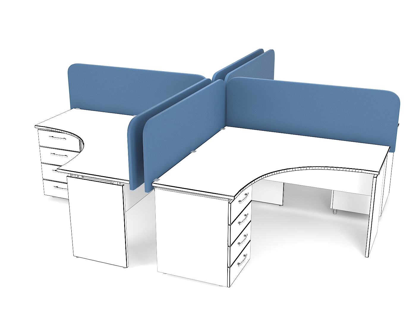 Звукоизоляционный настольный экран toForm Wall M51-PT-1.2/1 длина 115 см