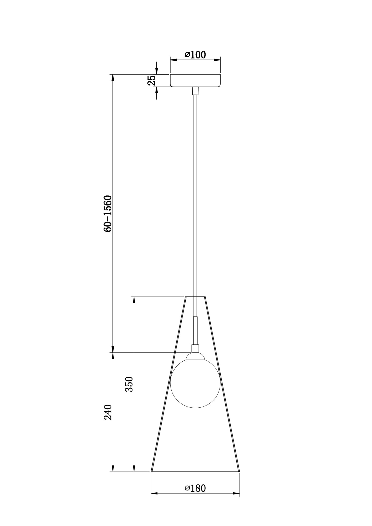 Подвесной светильник Freya Toper FR5389PL-01BS