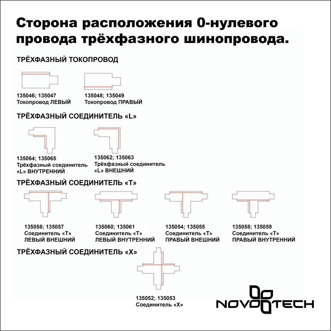 Соединитель T-образный левый NOVOTECH 135060