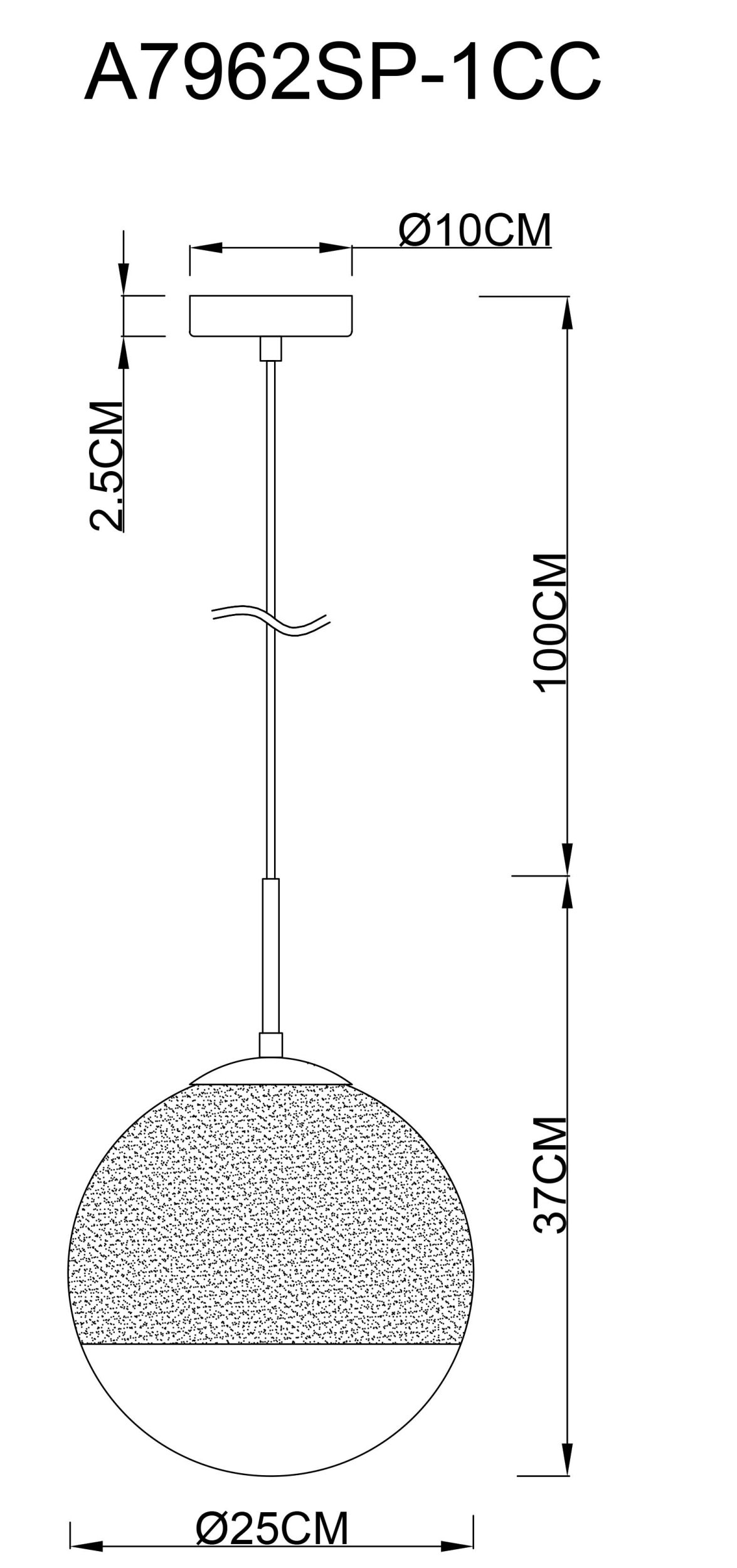 Подвесной светильник Arte Lamp JUPITER chrome A7962SP-1CC