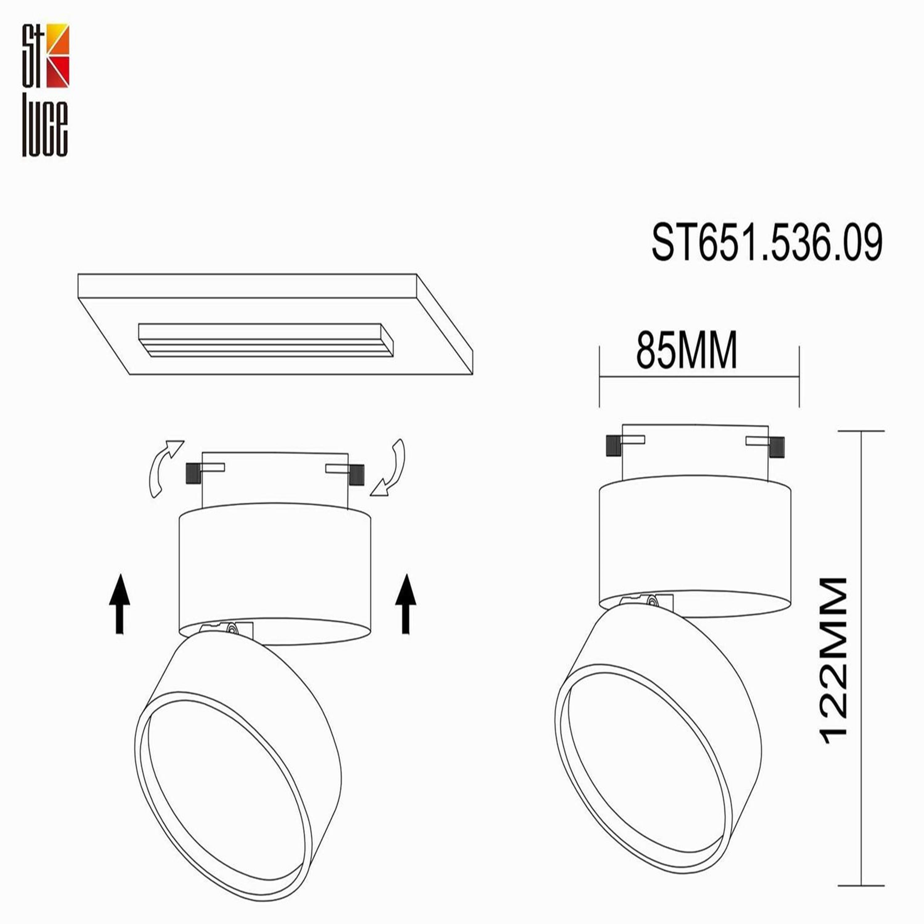 Трековый светильник для однофазного шинопровода 220V ST LUCE ST651 ST651.536.09