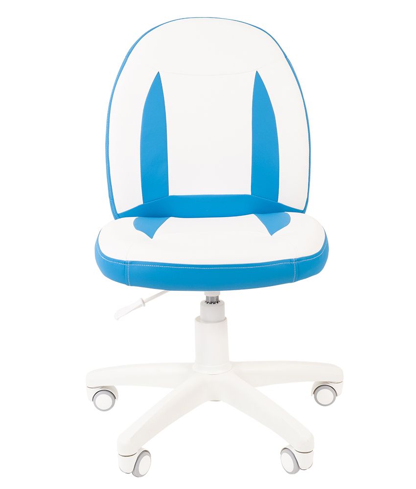 Детский компьютерный стул Chairman KIDS 122 белый пластик голубой