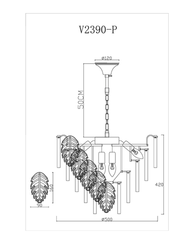 Подвесная люстра Moderli Radience V2390-P