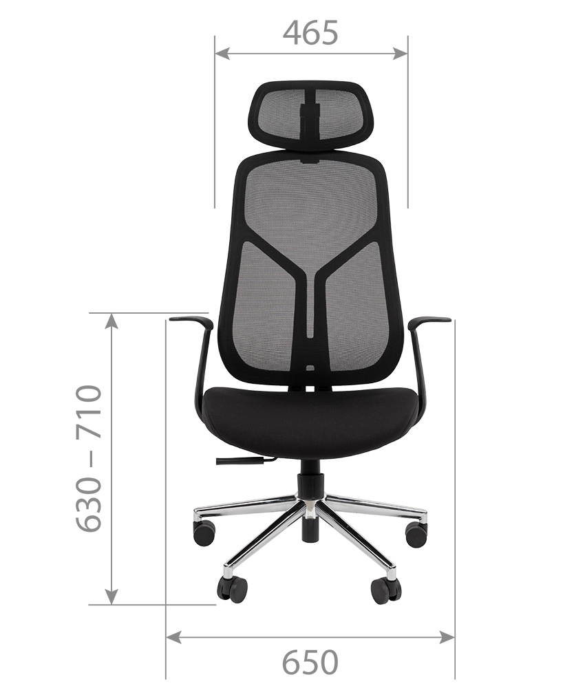 Кресло компьютерное CHAIRMAN CH588 с подголовником ткань сетка черный